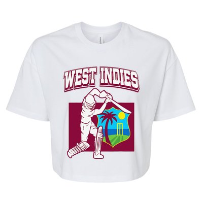 West Indies Cricket 2024 Jersey Cool Cricket Windies Bella+Canvas Jersey Crop Tee