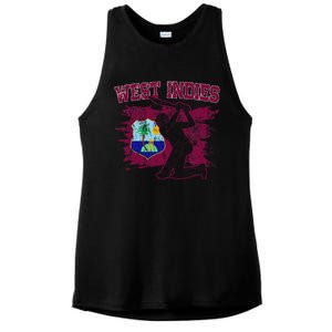 West Indies Cricket 2024 Jersey Cool Cricket Windies Ladies PosiCharge Tri-Blend Wicking Tank