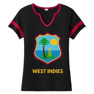 West Indies Cricket Fan Supporter Ladies Halftime Notch Neck Tee