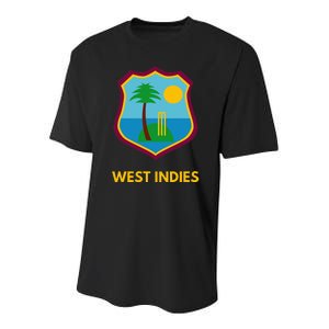 West Indies Cricket Fan Supporter Youth Performance Sprint T-Shirt