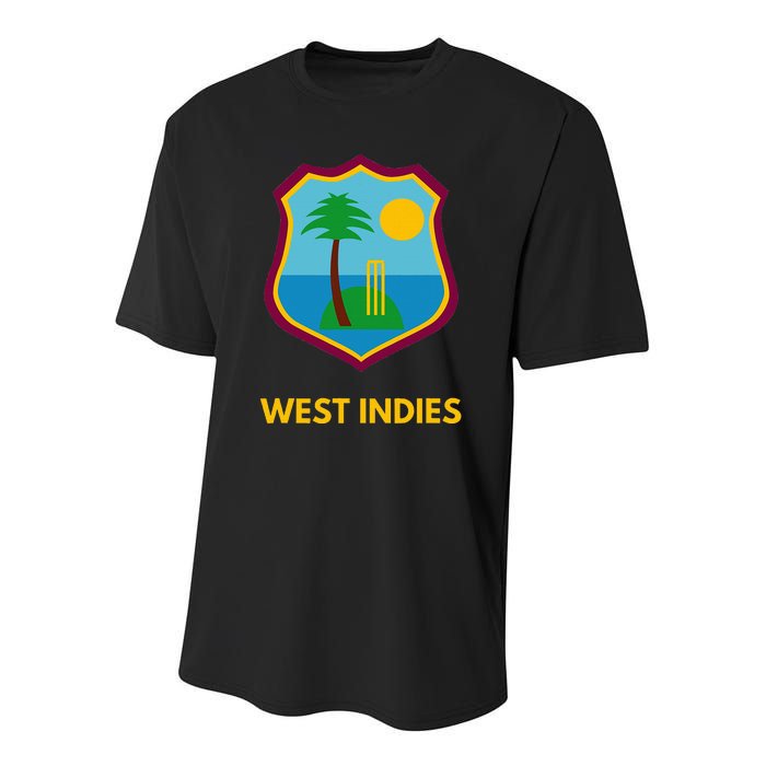 West Indies Cricket Fan Supporter Youth Performance Sprint T-Shirt