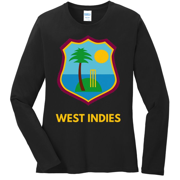 West Indies Cricket Fan Supporter Ladies Long Sleeve Shirt