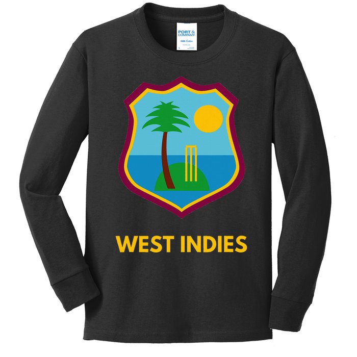 West Indies Cricket Fan Supporter Kids Long Sleeve Shirt