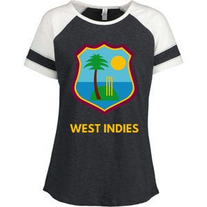 West Indies Cricket Fan Supporter Enza Ladies Jersey Colorblock Tee