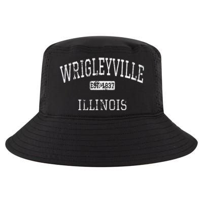 Wrigleyville Illinois Chicago Il Vintage Cool Comfort Performance Bucket Hat