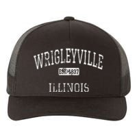 Wrigleyville Illinois Chicago Il Vintage Yupoong Adult 5-Panel Trucker Hat