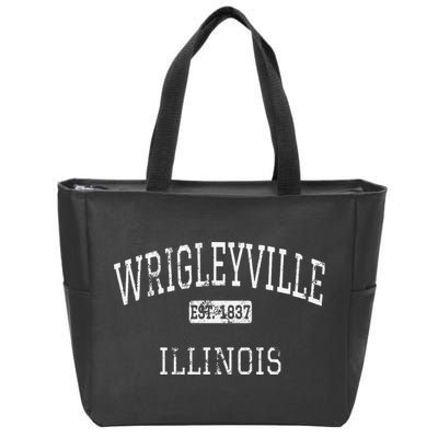 Wrigleyville Illinois Chicago Il Vintage Zip Tote Bag
