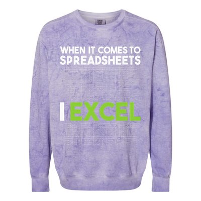 When It Comes To Spreadsheets I Excel Accounting Auditing Colorblast Crewneck Sweatshirt