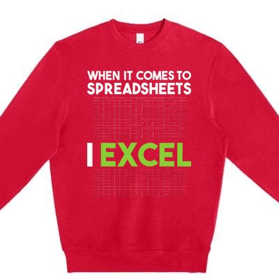 When It Comes To Spreadsheets I Excel Accounting Auditing Premium Crewneck Sweatshirt