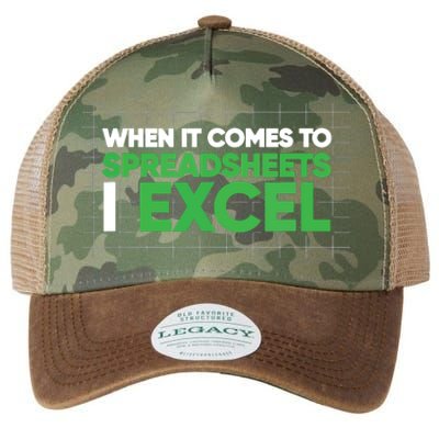 When It Comes To Spreadsheets I Excel Funny Accountant Gift Legacy Tie Dye Trucker Hat