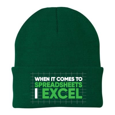 When It Comes To Spreadsheets I Excel Funny Accountant Gift Knit Cap Winter Beanie