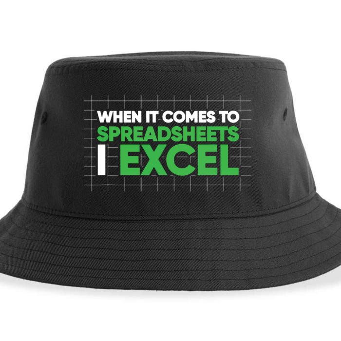 When It Comes To Spreadsheets I Excel Funny Accountant Gift Sustainable Bucket Hat