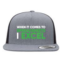 When It Comes To Spreadsheets I Excel Funny Accountant Gift Flat Bill Trucker Hat