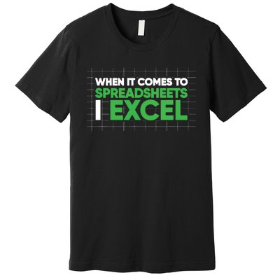 When It Comes To Spreadsheets I Excel Funny Accountant Gift Premium T-Shirt