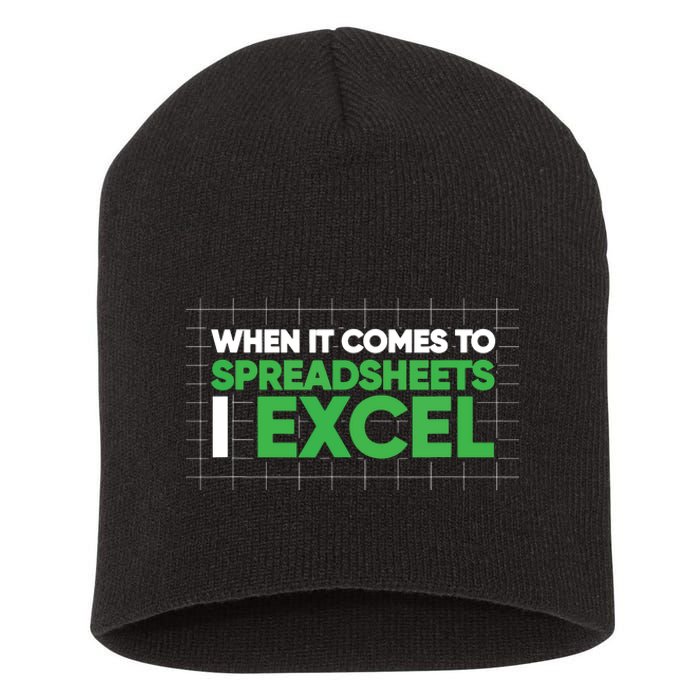 When It Comes To Spreadsheets I Excel Funny Accountant Gift Short Acrylic Beanie