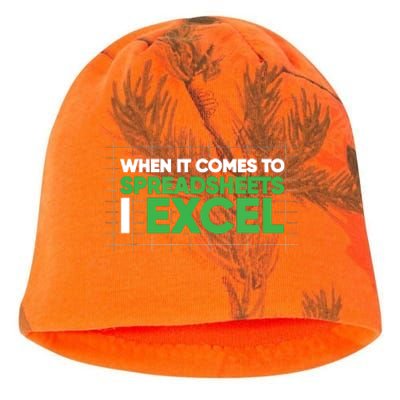 When It Comes To Spreadsheets I Excel Funny Accountant Gift Kati - Camo Knit Beanie