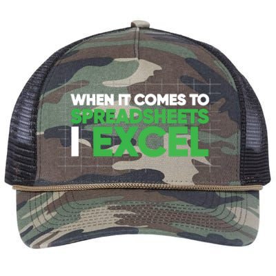 When It Comes To Spreadsheets I Excel Funny Accountant Gift Retro Rope Trucker Hat Cap