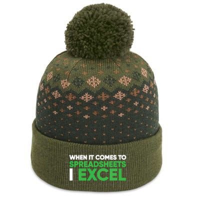 When It Comes To Spreadsheets I Excel Funny Accountant Gift The Baniff Cuffed Pom Beanie