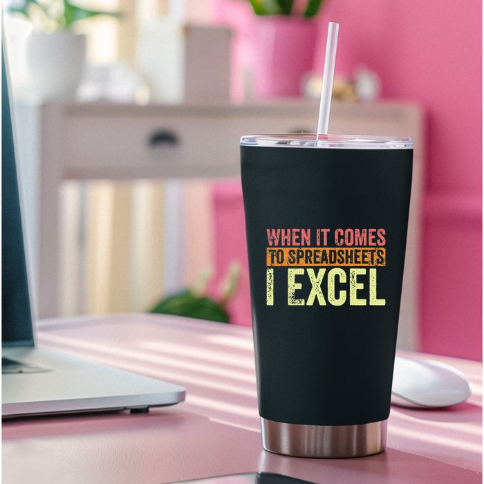 When It Comes To Spreadsheets I Excel Funny Vintage Permanent Decal Sticker