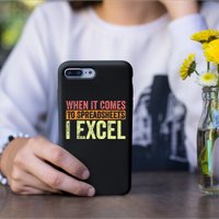When It Comes To Spreadsheets I Excel Funny Vintage Permanent Decal Sticker