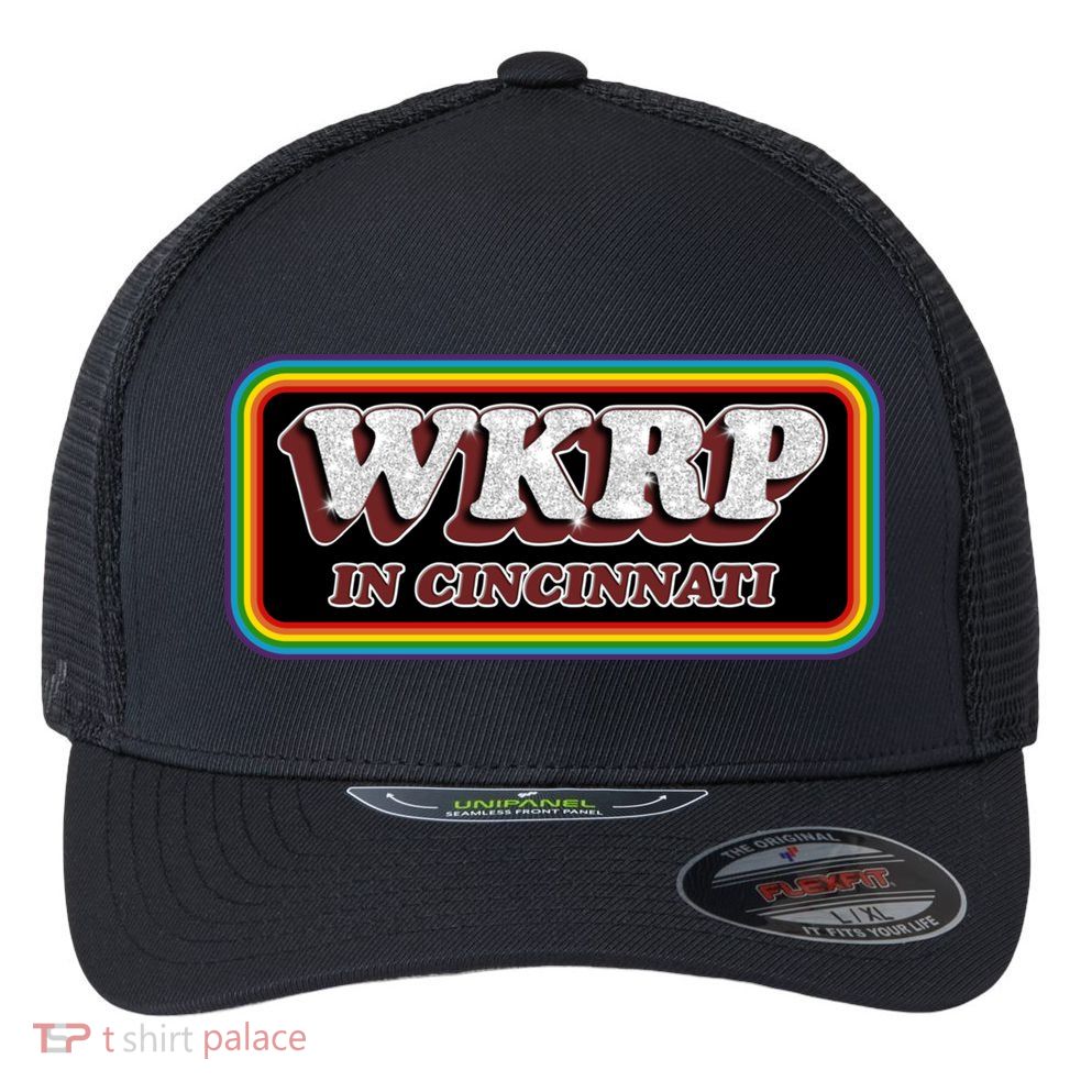 WKRP In Cincinnati First Annual WKRP Thanksgiving Day Turkey Drop Flexfit Unipanel Trucker Cap