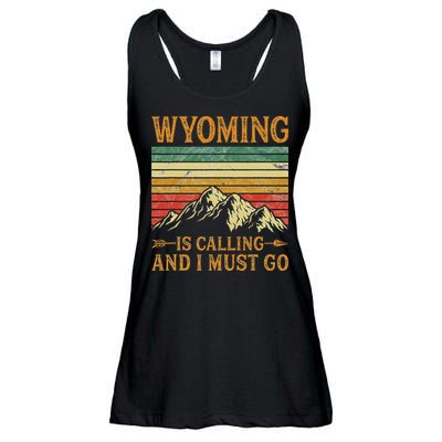 Wyoming Is Calling And I Must Go Ladies Essential Flowy Tank