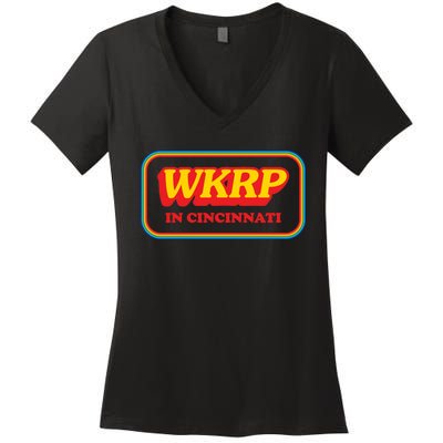 WKRP In Cincinnati First Annual WKRP Thanksgiving Day Turkey Drop Women's V-Neck T-Shirt