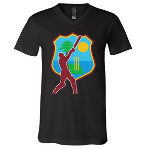 West Indies Cricket West Indies Flag V-Neck T-Shirt