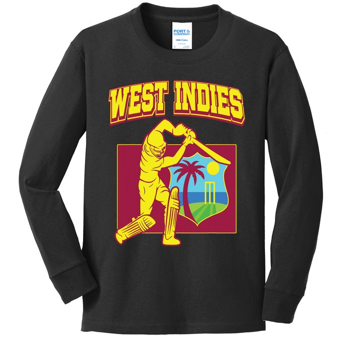 West Indies Cricket 2024 Jersey Cool Windies Cricket Kids Long Sleeve Shirt