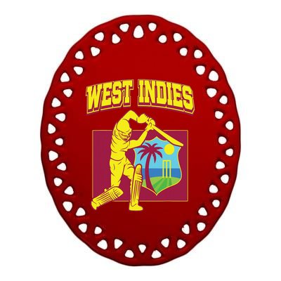 West Indies Cricket 2024 Jersey Cool Windies Cricket Ceramic Oval Ornament