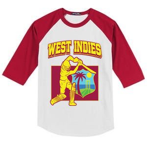 West Indies Cricket 2024 Jersey Cool Windies Cricket Kids Colorblock Raglan Jersey