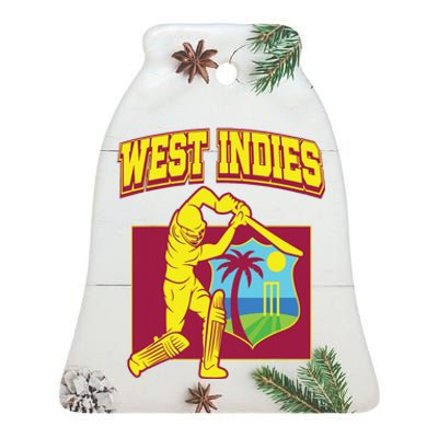 West Indies Cricket 2024 Jersey Cool Windies Cricket Ceramic Bell Ornament