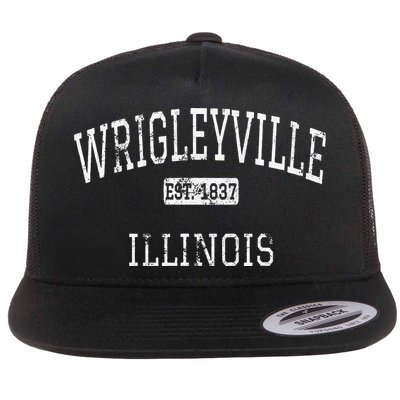 Wrigleyville Illinois Chicago IL Vintage Flatbill Hat