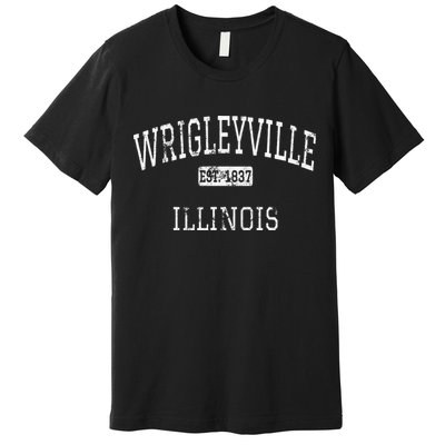 Wrigleyville Illinois Chicago IL Vintage Premium T-Shirt