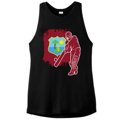 West Indies Cricket 2024 Jersey Cool T20 Cricket Windies Ladies PosiCharge Tri-Blend Wicking Tank