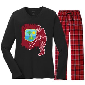 West Indies Cricket 2024 Jersey Cool T20 Cricket Windies Women's Long Sleeve Flannel Pajama Set 