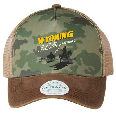 Wyoming Is Calling And I Must Go Legacy Tie Dye Trucker Hat