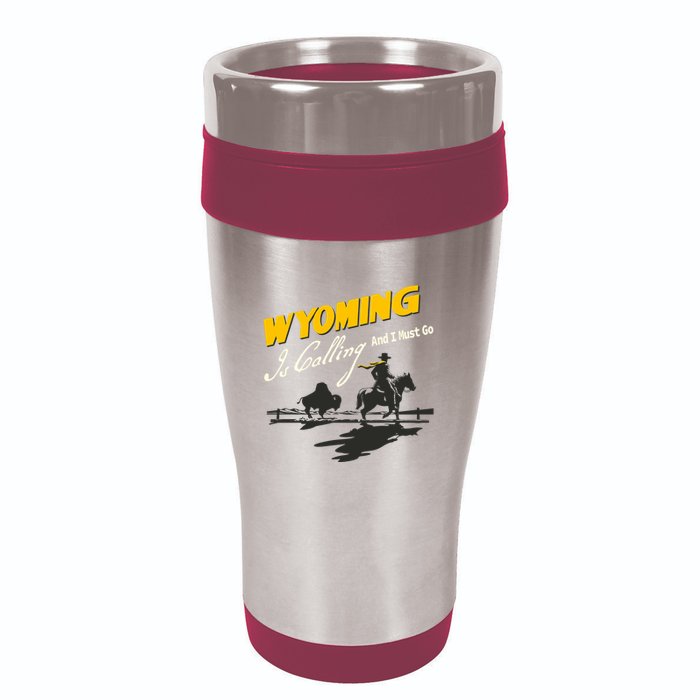 Wyoming Is Calling And I Must Go 16oz Travel Tumbler