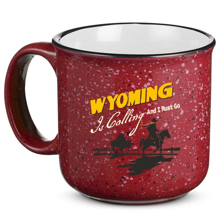Wyoming Is Calling And I Must Go 15oz Campfire Ceramic Mug