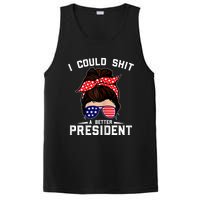 Womens I Could Shit A Better President Sarcastic Anti Biden Girls PosiCharge Competitor Tank