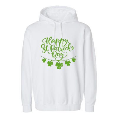 Women Irish Culture Shamrock Happy St. Patricks Day Garment-Dyed Fleece Hoodie