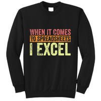 When It Comes To Spreadsheets I Excel Funny Vintage Sweatshirt
