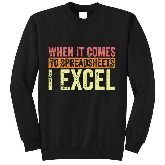 When It Comes To Spreadsheets I Excel Funny Vintage Sweatshirt