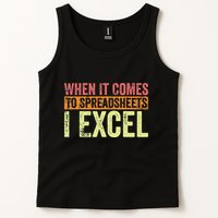 When It Comes To Spreadsheets I Excel Funny Vintage Tank Top