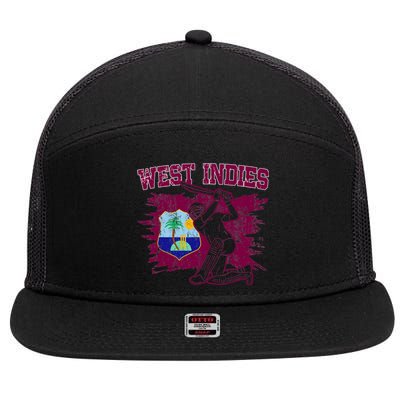 West Indies Cricket 2024 Jersey Cool Cricket Windies 7 Panel Mesh Trucker Snapback Hat