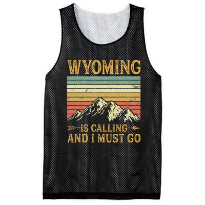 Wyoming Is Calling And I Must Go Mesh Reversible Basketball Jersey Tank