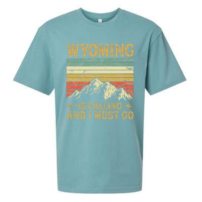 Wyoming Is Calling And I Must Go Sueded Cloud Jersey T-Shirt