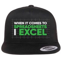 When It Comes To Spreadsheets I Excel Funny Accountant Gift Flat Bill Trucker Hat