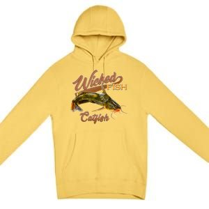 Wicked Fish Catfish Fishing Premium Pullover Hoodie