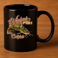 Wicked Fish Catfish Fishing 11oz C Handle Ceramic Mug
